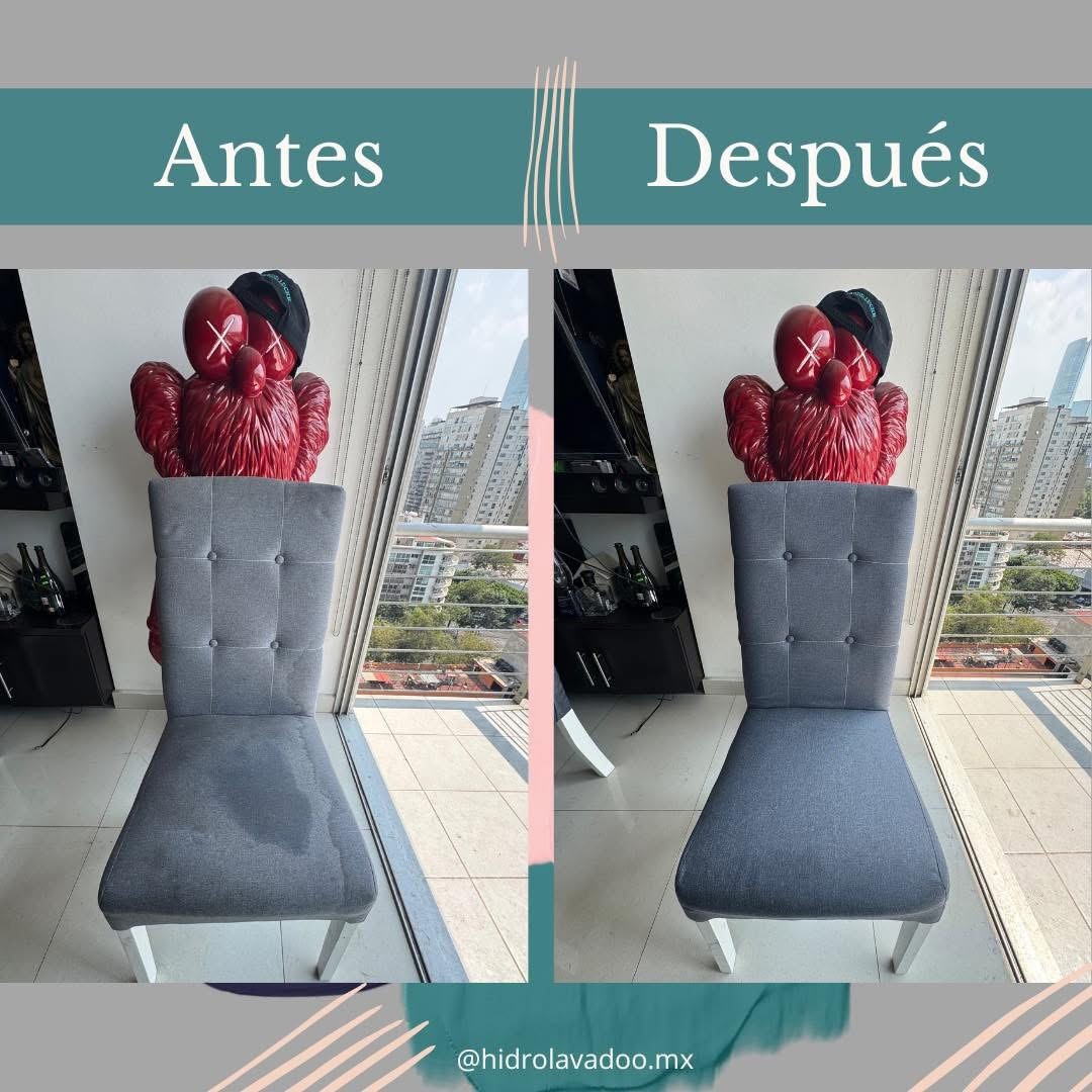 Antes y después: silla tapizada