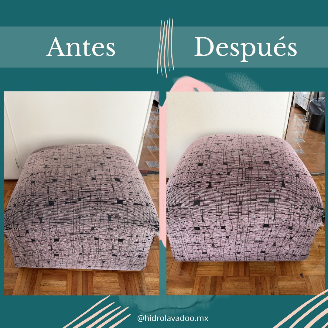 Antes y después: banco tapizado