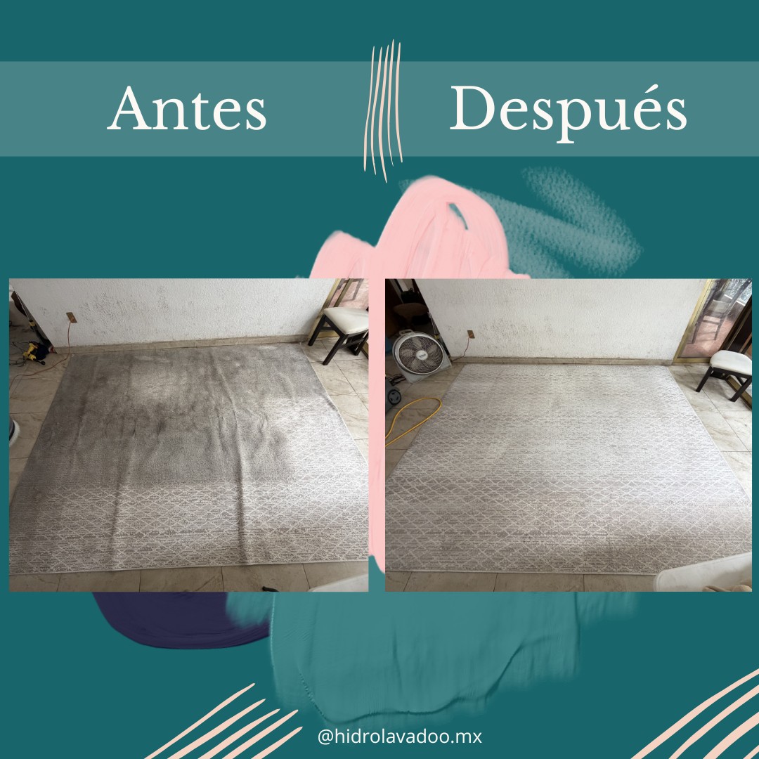 Antes y después: tapete gris