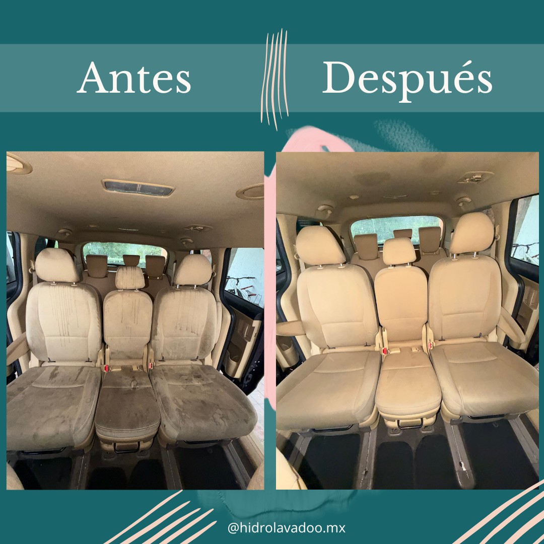 Antes y después: vestiduras de auto